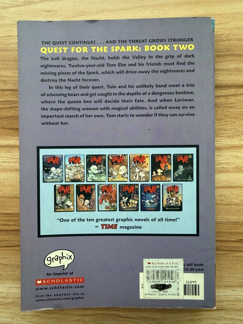 BONE: Quest for the Spark (Book Two) (Category: Children's Books) located in Pasig City. Submitted by vdejesus (Listing ID 1465855076, Image 2). Description: 📚 BONE: Quest for the Spark (Book Two) by Tom Sniegoski & Jeff Smith - Scholastic Graphix Up for grabs is Book Two of the popular Quest for the Spark series, set in Jeff Smith’s award-winning BONE universe! Published by Scholastic Graphix, this action-packed fantasy novel combines vivid ill