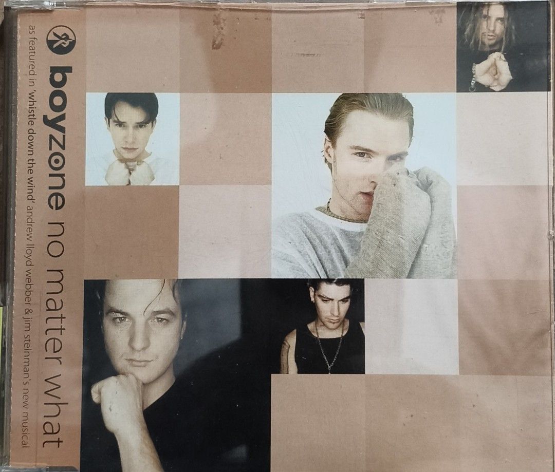 Boyzone No Matter What CD Album (Category: CDs & DVDs) located in Manila. Submitted by ruelcabrer77078 (Listing ID 1465831358, Image 1). Description: - Artist/Title: Boyzone - No Matter What CD Single - Era/Release: 1998 PolyGram Ireland release - Packaging: Standard jewel case with minor edge wear and aging - Tracks: No Matter What, Where Have You Been, All That I Need - Condition: Disc surface features handwritten markings in permanent marker.