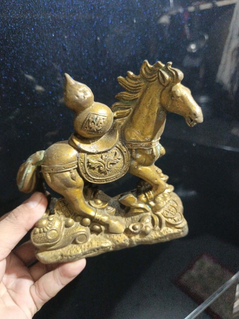 Brass wealth horse statue display (Category: Other Home Decor) located in Manila. Submitted by kurukutuk (Listing ID 1465773094, Image 1). Description: brass wealth horse statue display 5.5 x 5.5 inches HxL made of brass.