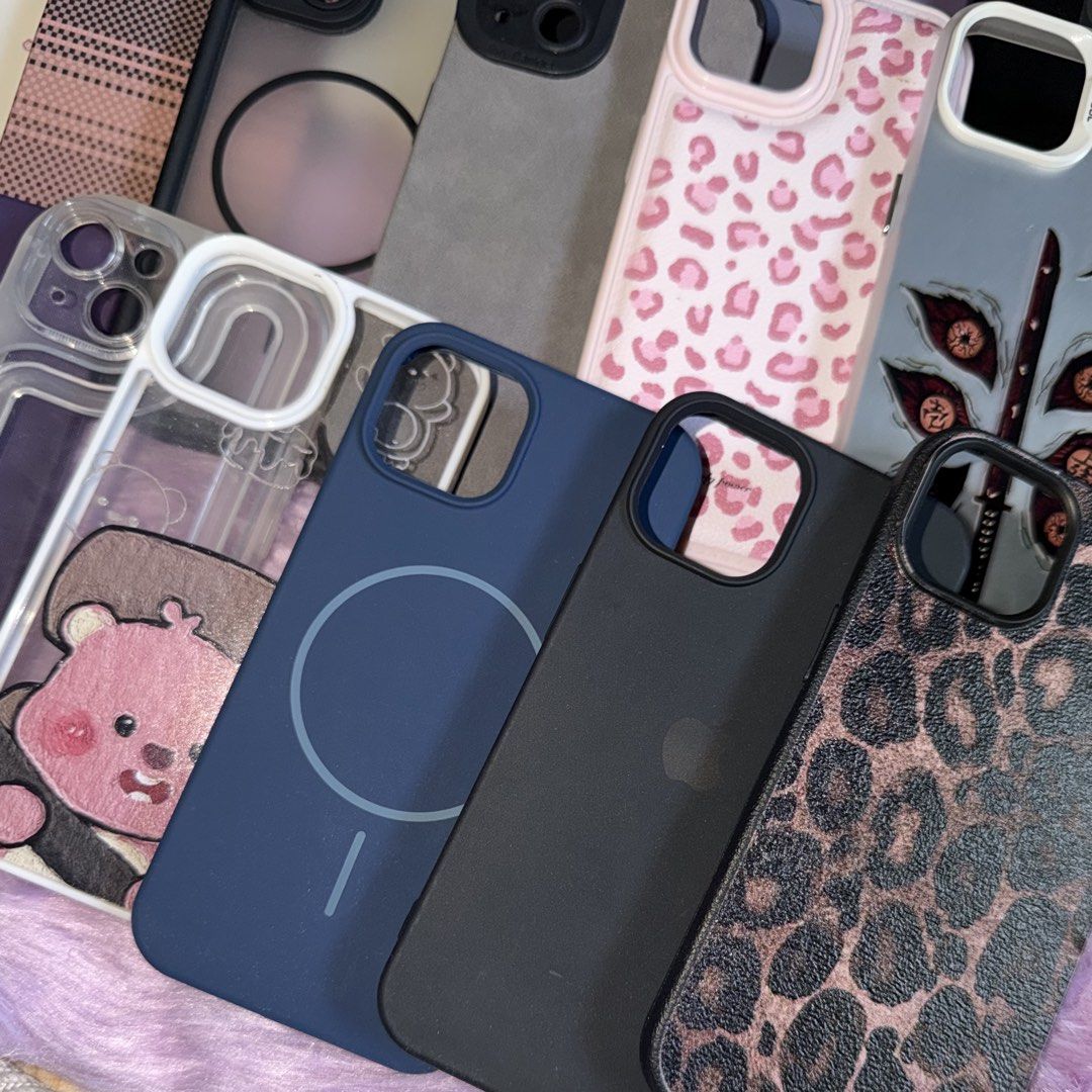 Bundle case for iPhone 13/14 base model (Category: Cases & Sleeves) located in Paranaque City. Submitted by hrdypcnz (Listing ID 1465837907, Image 3). Description: Mostly premium and magsafe-ready 🎀 All brandnew not preloved. 📍Malabon city Self pick-up, lalamove, j&t.
