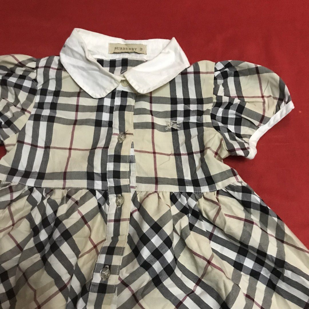 Burberry Dress (Category: Babies & Kids Fashion) located in Angeles City. Submitted by bashthriftstuff123 (Listing ID 1465787981, Image 2). Description: Burberry Dress Size 3 Width 11.5 Length 20.5 Like new condi 460 + sf.