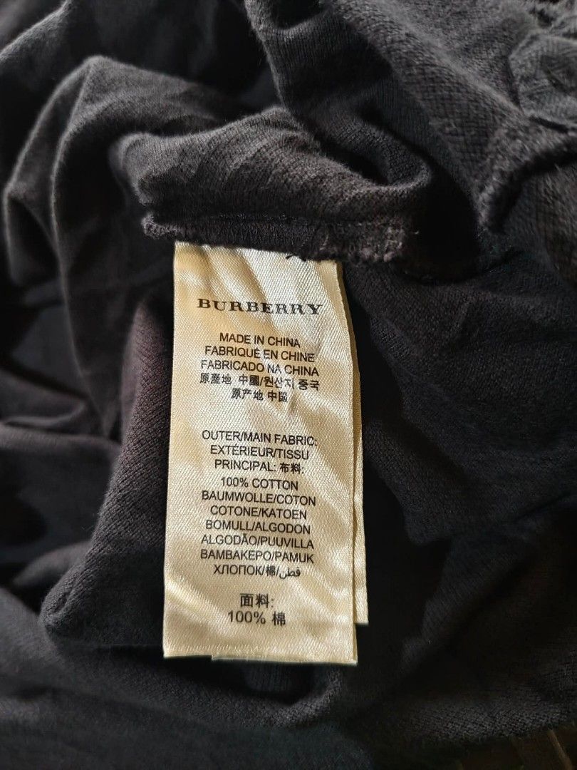 BURBERRY POLO SHIRT (Category: Tshirts & Polo Shirts ) located in Tubigon. Submitted by negosyanthrift (Listing ID 1465847952, Image 3). Description: size:medium to large 19.5x27-27.5 issue washable stain excellent condition color may vary due to lightning 🏷️299+sf.