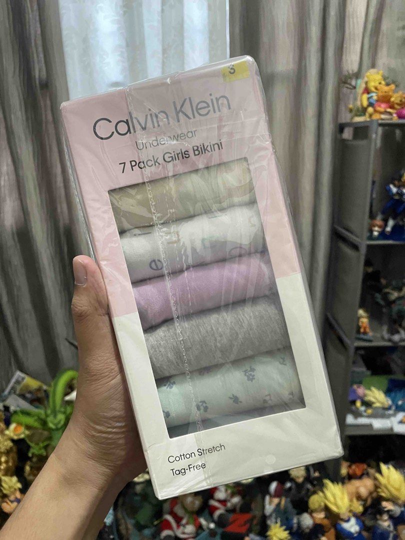 Calvin Klein Girls 7 Pack Bikini (Category: Undergarments & Loungewear) located in Las Pinas. Submitted by epitome.mnl (Listing ID 1465876382, Image 1). Description: 💎Brand New in box 💎Calvin Klein 💎Size S 💎SRP 2275 💎All items 100% original 📌MOP GCASH or BDO 📌SF Shouldered by the buyer 📌Lalamove/Grab (via sched) 📌Flash / Gogo Express Provincial 80-240 📌Meetups: Las Pinas/Alabang/Laguna via schedule.