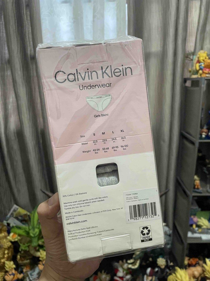Calvin Klein Girls 7 Pack Bikini (Category: Undergarments & Loungewear) located in Las Pinas. Submitted by epitome.mnl (Listing ID 1465876382, Image 3). Description: 💎Brand New in box 💎Calvin Klein 💎Size S 💎SRP 2275 💎All items 100% original 📌MOP GCASH or BDO 📌SF Shouldered by the buyer 📌Lalamove/Grab (via sched) 📌Flash / Gogo Express Provincial 80-240 📌Meetups: Las Pinas/Alabang/Laguna via schedule.