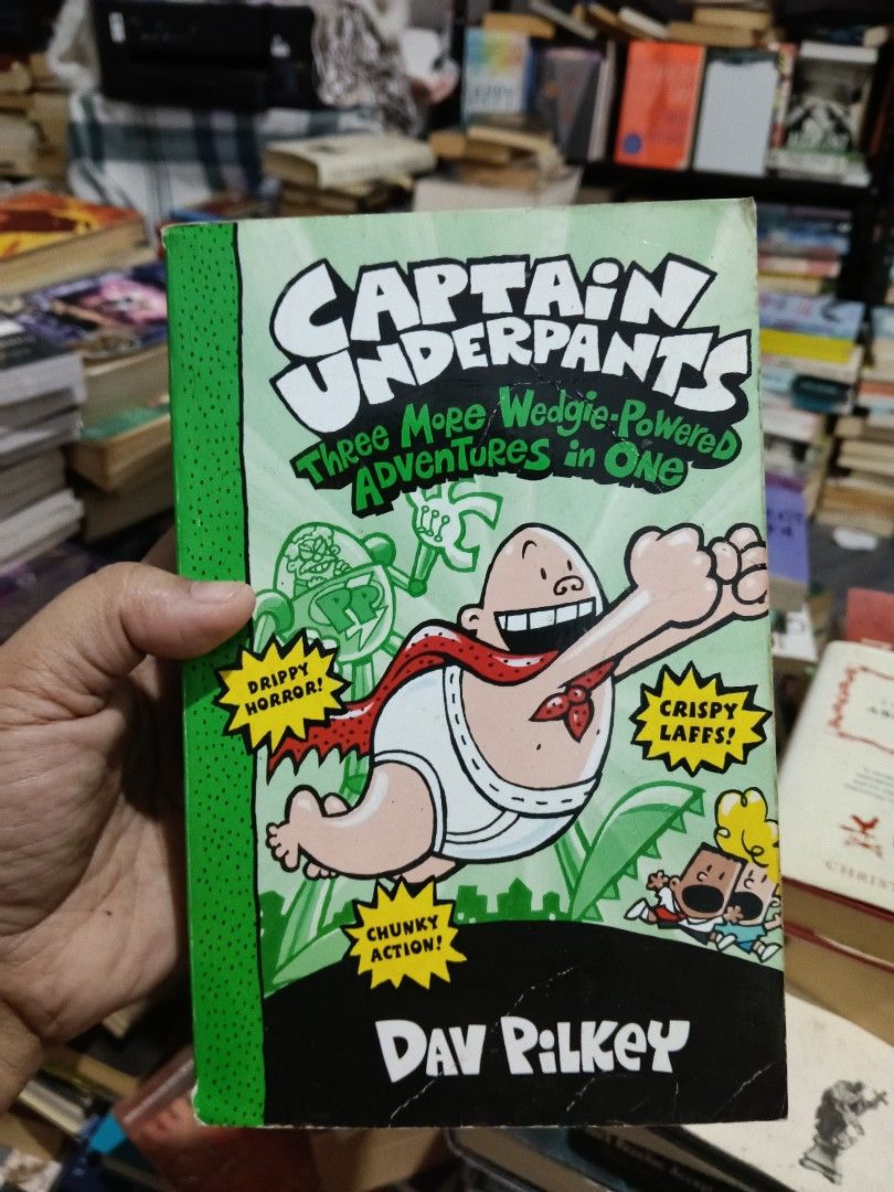 Captain Underpants by Dav Pilkey-Illustrated (Category: Storybooks) located in Luna. Submitted by bookmine (Listing ID 1465903350, Image 2). Description: 150 each 3-in-1 makapal-190.