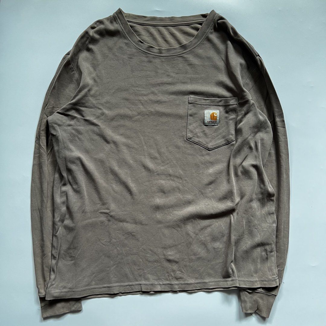 Carhartt Pocket Long Sleeve (Category: Coats, Jackets and Outerwear) located in Makati City. Submitted by merto_side (Listing ID 1465819227, Image 1). Description: Carhartt Pocket Long Sleeve Dimes:W22xL26 Issue:none Color rate:8.5/10 ₱300 +Shipping Fee.