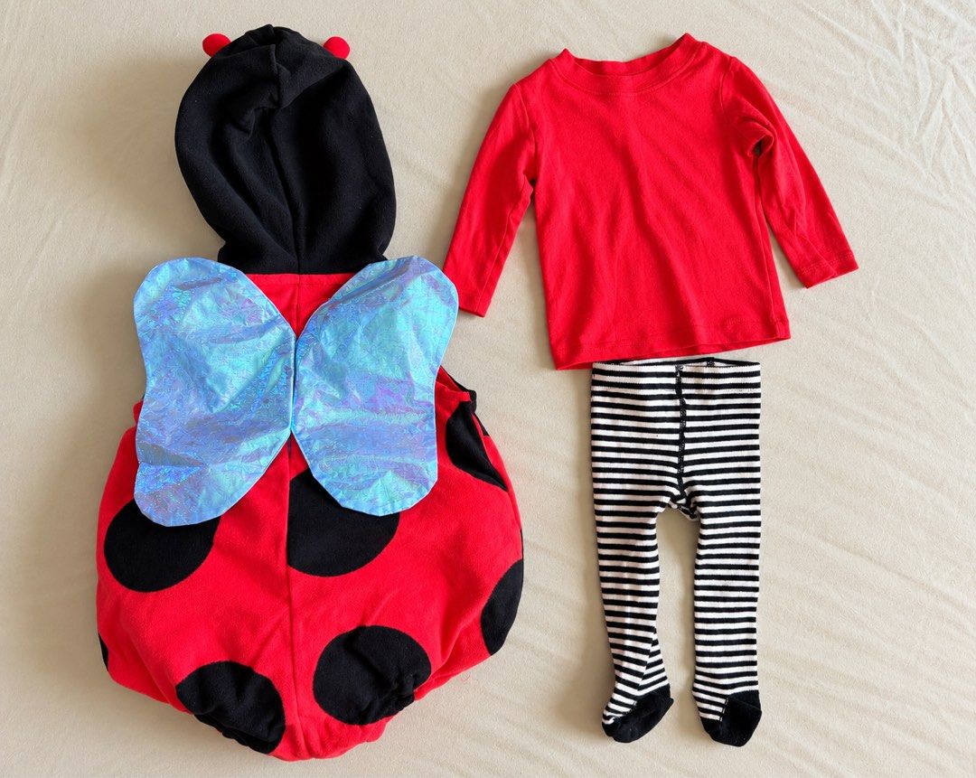 Carter’s Ladybug Costume Set – 6–9 Months 🐞 (Category: Babies & Kids Fashion) located in Makati City. Submitted by thecloset.edit.ph (Listing ID 1465858222, Image 2). Description: Super cute and comfy 3-piece ladybug costume set from Carter’s. Includes the red & black hooded ladybug costume, red long-sleeve top, and black & white striped leggings. Size: 6–9 months Condition: Used once only, like new Brand: Carter’s Original price: around ₱3,000+