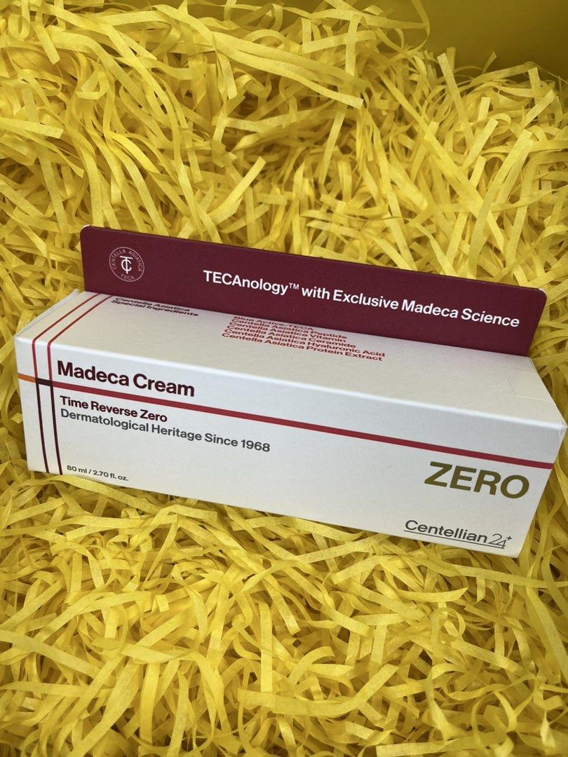 Centellian 24+ Madeca Cream Time Reverse Zero 80ml (Category: Face Care) located in Makati City. Submitted by pgandaco (Listing ID 1465929191, Image 1). Description: - Product: Centellian 24+ Madeca Cream Time Reverse Zero - Size: 80ml / 2.70 fl. oz. tube in original box packaging - Key Technology: Powered by exclusive TECAnology and Madeca Science (dermatological heritage since 1968) - Active Ingredients: Blue Active-TECA Peptide, Centella Asiat