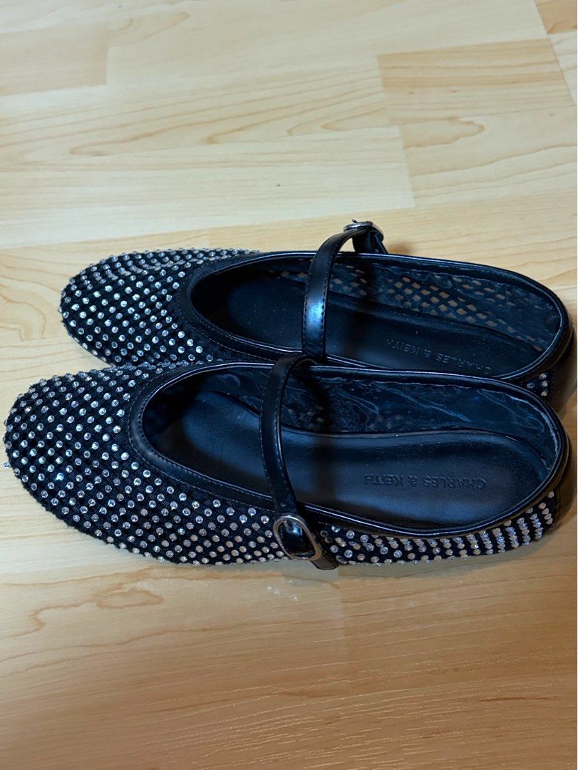 Charles & Keith Maggie Mesh Crystal Mary Jane (Category: Flats & Sandals) located in Quezon City. Submitted by morespace555 (Listing ID 1465869077, Image 2). Description: Worn twice only! Rfs: I bought a similar one from a diff brand.