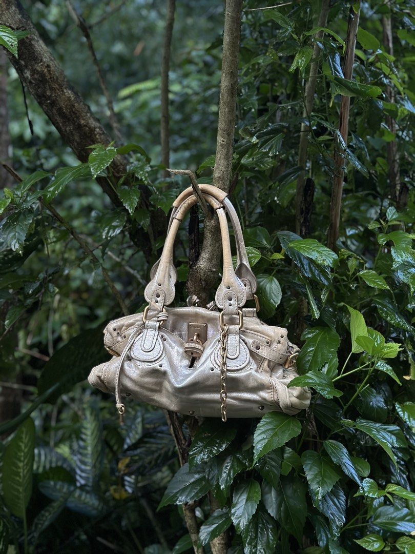 Chloe Paddington silver gold (Category: Luxury Bags & Wallets) located in Lantapan. Submitted by shanielsumatra16 (Listing ID 1465765474, Image 1). Description: Letting go of this rare piece: ( Chloé Paddington Metallic Gold Bag Issue: sign of use and tarnish and rust 25k.