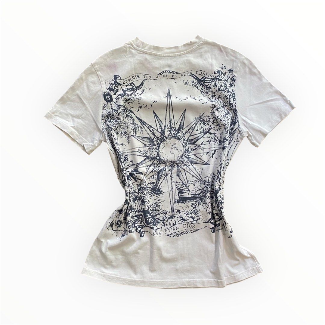 Christian Dior White Tee (Category: Shirts) located in Davao. Submitted by workmensph (Listing ID 1460724668, Image 1). Description: Size Small 17.5” x 25” Very Good Condition .