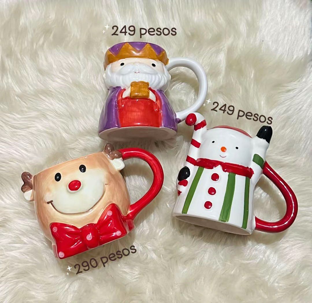 Christmas Holiday Ceramic Mugs Festive Designs (Category: Coffee & Tea Tableware) located in Manila. Submitted by tinayyy_08 (Listing ID 1465931835, Image 2). Description: PRICE INDICATED ON EACH PHOTOS GRAB YOURS NOW! LIMITED TIME OFFER ONLY ☺️.