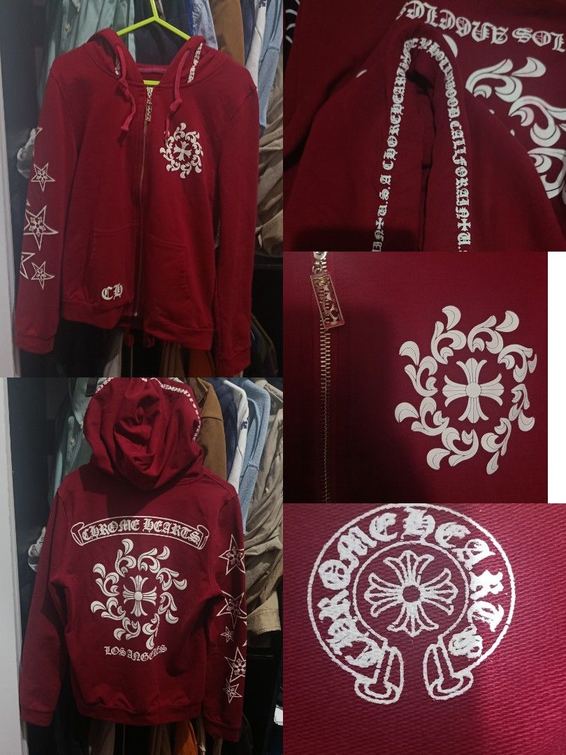 Chrome heart hoodie jacket (Category: Coats, Jackets and Outerwear) located in Jaen. Submitted by vinzyrus217291 (Listing ID 1465878839, Image 1). Description: as new condition W 18X L23 no issues ø0FFø pero maganda Nueva ecija location 📍 can do meetups or shipping via jnt.