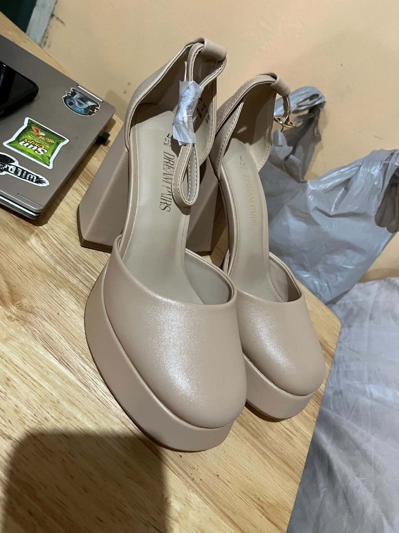 Chunky High Heels (Category: Heels) located in Pasig City. Submitted by ladythings (Listing ID 1465819739, Image 2). Description: Dream Pairs Size 7US/ EU38 Brand new from US no box.