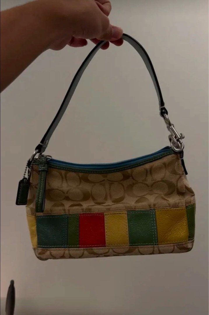 Coach Vintage Patchwork Multicolour Bag (Category: Luxury Bags & Wallets) located in Leyte. Submitted by _dearvintage (Listing ID 1465839457, Image 1). Description: ETA: 1 month from Korea 🇰🇷 Dm for more info :).