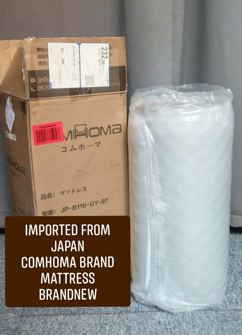 COMHOMA Mattress JP-B110-GY-97 (Category: Bed Frames & Mattresses) located in Valenzuela. Submitted by se_japansurplus (Listing ID 1465779167, Image 1). Description: 🔥🔥NEW ARRIVAL IMPORTED FROM JAPAN COMHOMA BRAND MATTRESS🔥🔥 🔰BRANDNEW 🔰REMOVABLE AND WASHABLE COVER 🔰ROLL TYPE FOLDING 🔰SINGLE SIZE 🔰NO ISSUE‼️ BRANDNEWnd store compactly.