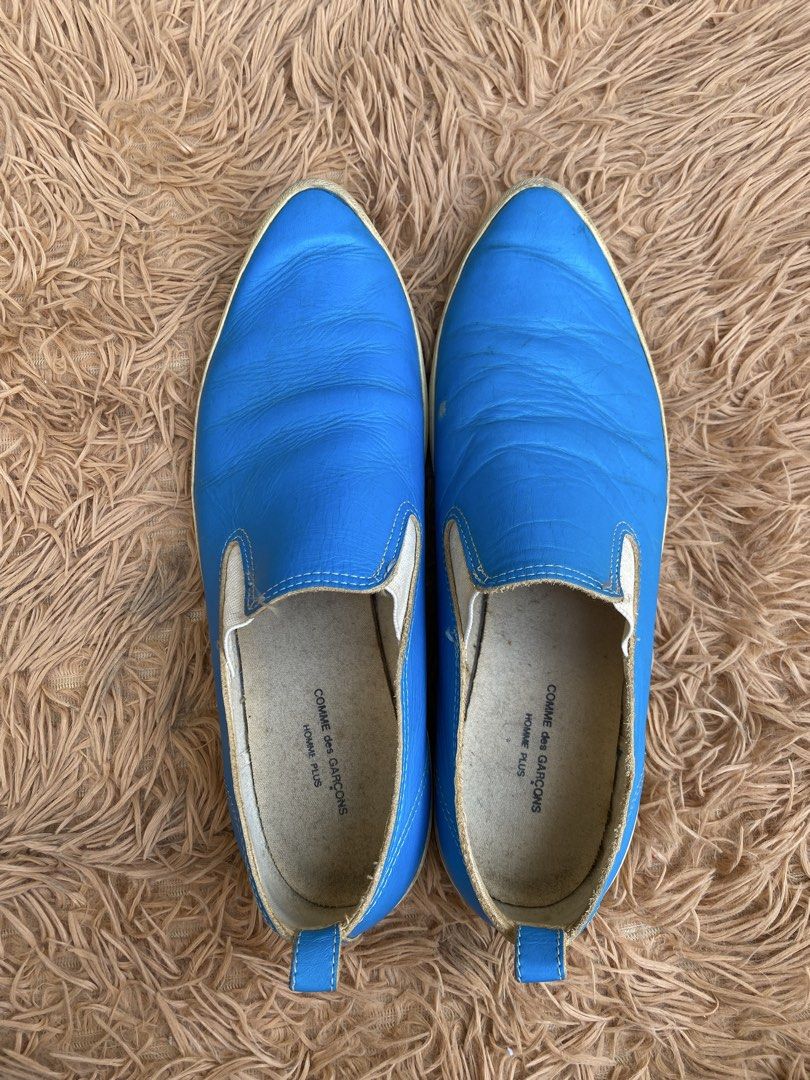COMME des GARCONS Shoes (Category: Casual Shoes) located in Candaba. Submitted by dejesus.bench17 (Listing ID 1465866442, Image 2). Description: Vintage COMME des GARCONS Home Plus 2002 Spring/Summer Leather Shoes -Color: Blue -Condition: Good -Color rate: 8-9/10 -Issue: see on pic, sign of usage -Dimes: 10-11 Inches, 27-28 cm Size 9.5-10 -Price: 2,350 + ship .