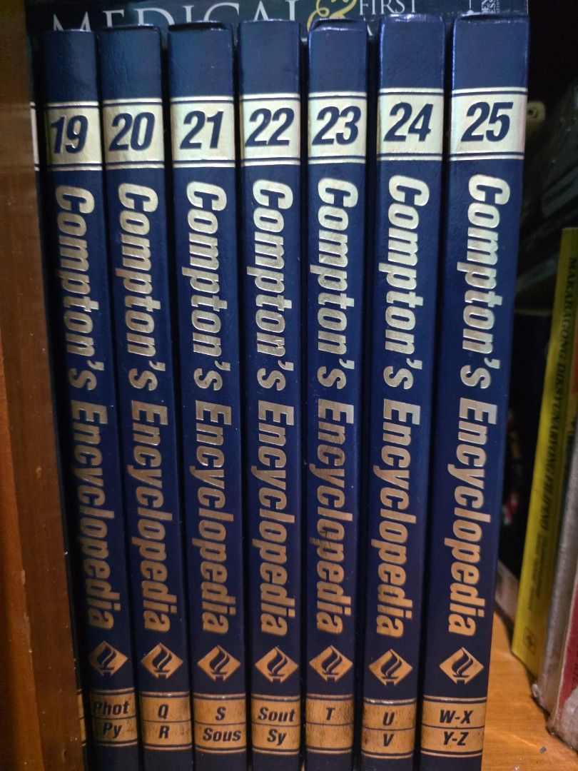 Compton’s Encyclopedia & Fact-Index 1996 Complete 26-Volume Set (Category: Storybooks) located in Quezon. Submitted by sabluviah_ (Listing ID 1465835250, Image 3). Description: FOR SALE: Compton’s Encyclopedia & Fact-Index – 1996 Complete 26-Volume Set. Selling a complete 26-volume set of Compton’s Encyclopedia & Fact-Index, 1996 edition. 📚 Details: • Complete 26 volumes • 1996 edition • Hardcover / hardbound • Complete set — all 26 volumes incl