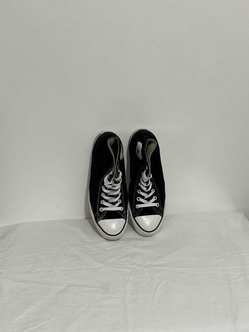 Converse High Cut Black (Category: Casual Shoes) located in Imus. Submitted by justinelouis (Listing ID 1465843119, Image 2). Description: Location: Imus, Cavite - Sign of usage (fading) but very good condition.