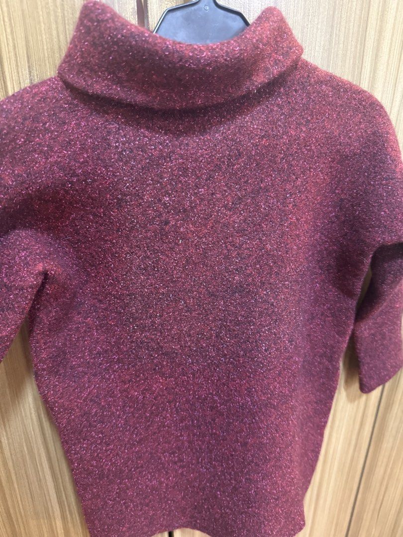 COS Wool Blend Turtleneck Sweater Maroon (Category: Coats, Jackets and Outerwear) located in Quezon City. Submitted by dropdeadprices (Listing ID 1465816807, Image 3). Description: - Brand/Style: COS turtleneck sweater - Color: Rich maroon - Material: Heavyweight wool blend (56% wool, 24% polyamide, 20% cotton) - Features: Long sleeves, cozy high collar, mixed texture knit Thick wool quality - Condition: Clean, well maintained, and great for cold