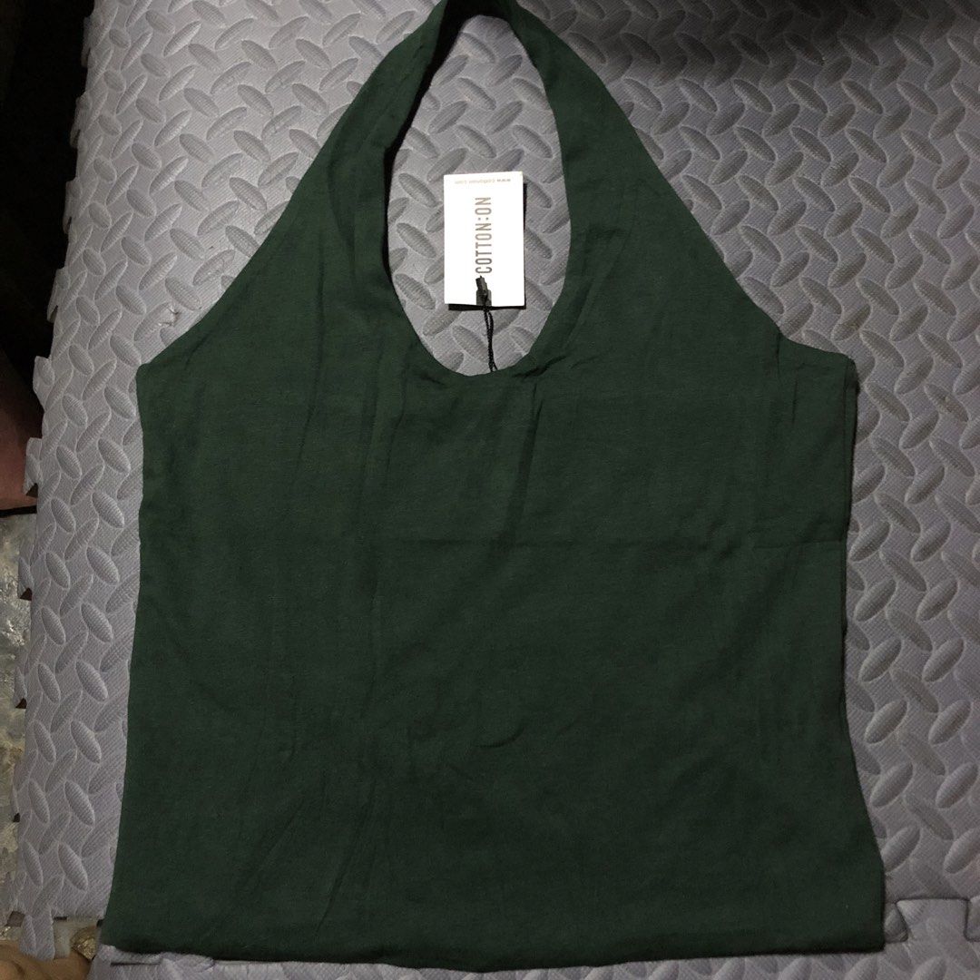 Cotton On Green Halter Top (Category: Sleeveless) located in Manila. Submitted by nadz.28 (Listing ID 1465845076, Image 1). Description: .