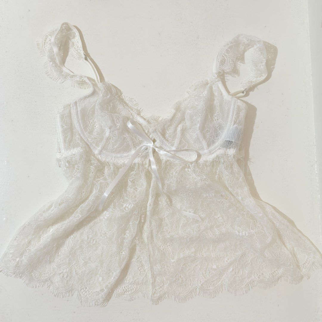 Cotton On Lace Bralette (Category: Undergarments & Loungewear) located in Alburquerque. Submitted by softly.preloved (Listing ID 1465761409, Image 1). Description: -Victoria’s Secret inspired lace bralette. -the details are so pretty!! -you can layer it over a dress or top 💌.