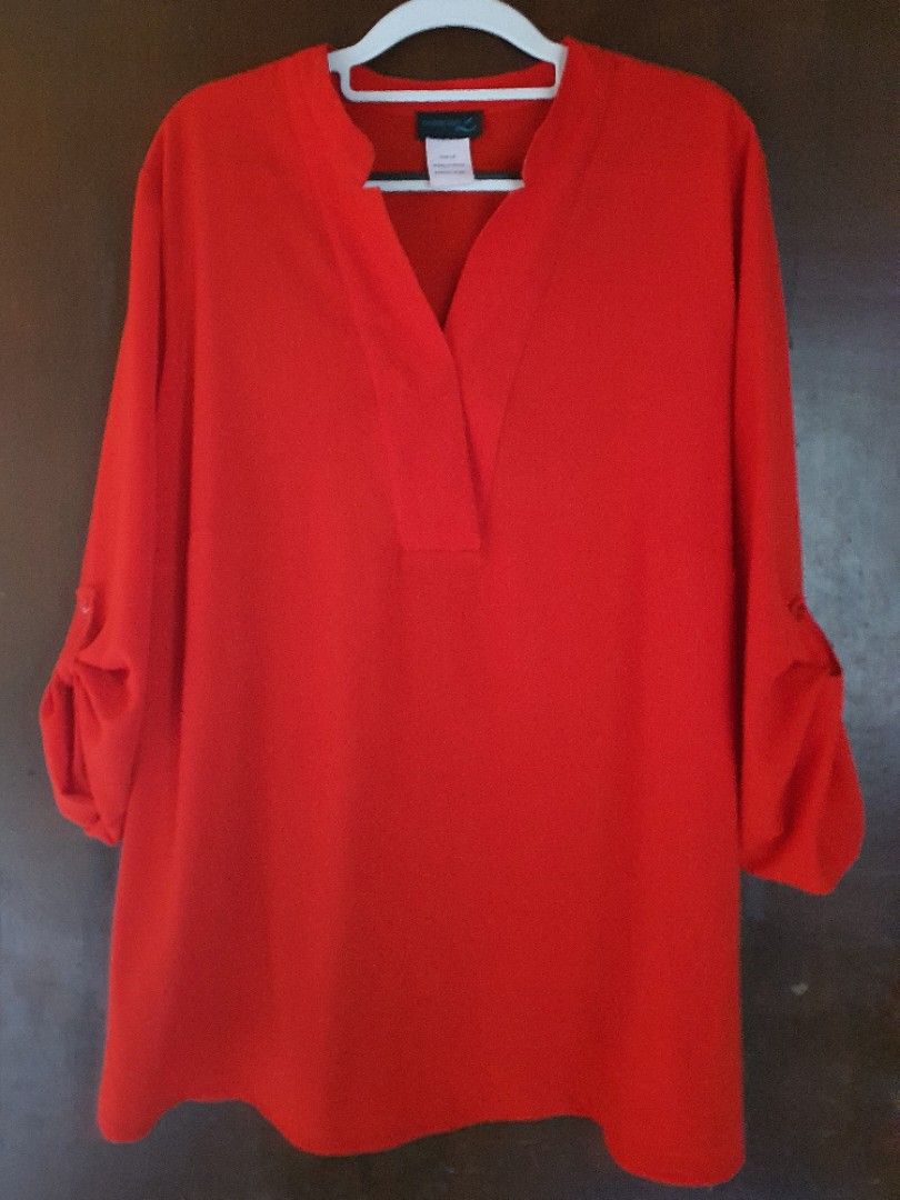Creation red plus size blouse (Category: Blouses) located in Baguio. Submitted by hersheys3984 (Listing ID 1465822916, Image 3). Description: creation red plus size blouse good as new / usa 16 on tag polyester elastane fabric 500 + sf / df no cod , no checkout no reservation, first to pay po tayo Location : san isidro cainta rizal For pick up nlng if malapit kayo Kayo po bahala magbook Mop : gcash only Courier : j&t express only Shipping fee / de