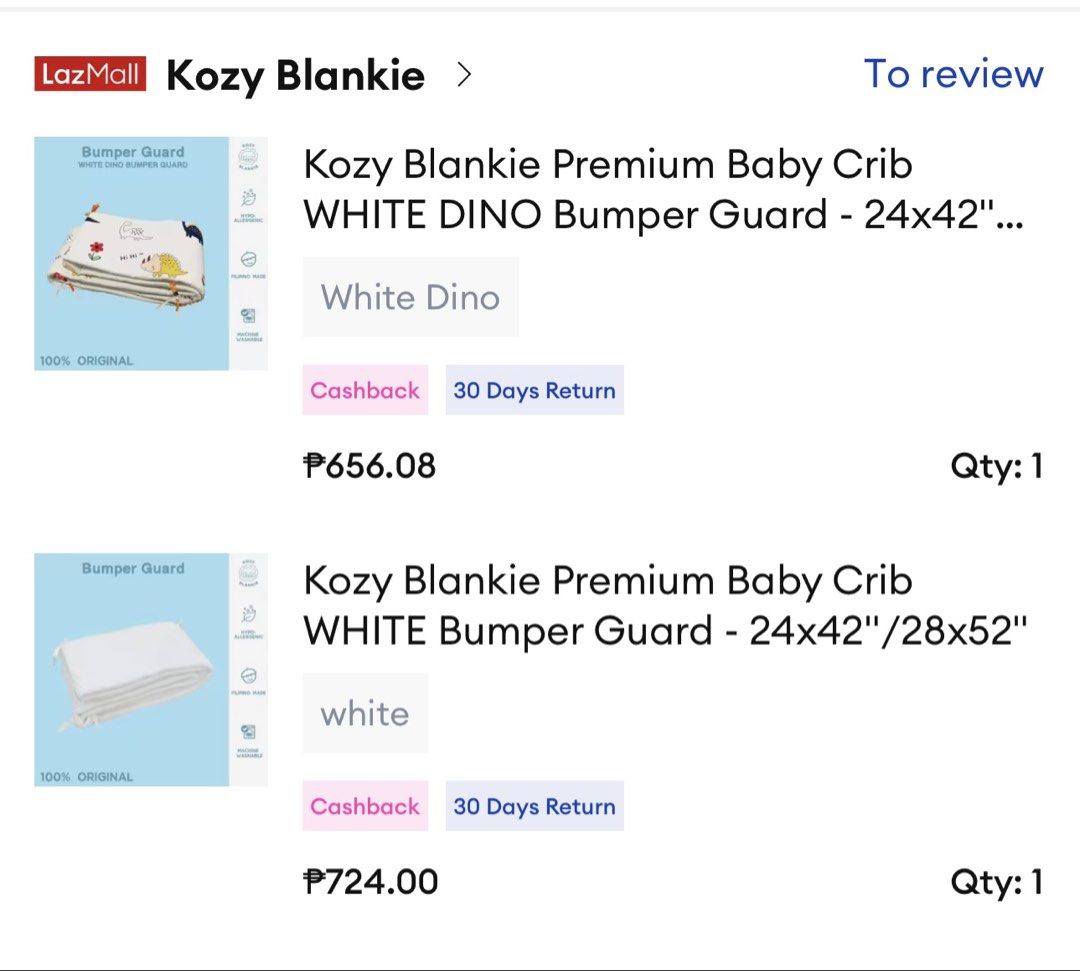 Crib bumper guards | crib side cover (Category: Bed Guards) located in Antipolo. Submitted by yannabels (Listing ID 1465887745, Image 3). Description: Stored properly, used on 2 kids, bumper guard.
