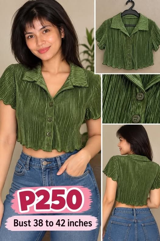 Crop Top (Category: Blouses) located in Makati City. Submitted by bigheartsclothingcom720 (Listing ID 1465888785, Image 1). Description: **CROP TOPS GALORE!** 🌸 Cute, trendy & budget-friendly pieces for your next OOTD! 👚 💗 **Mall quality, pero hindi mall price!** 📦 **We ship nationwide! 🇵🇭** 📩 GCash Payment **Come shop with us and find your next favorite crop top! 💕.