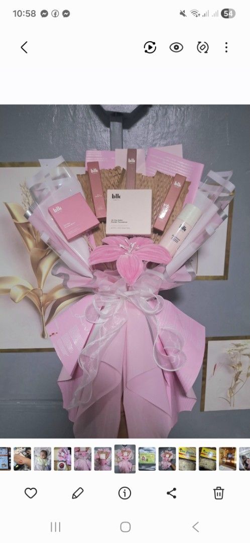 Custom Gift Bouquets Assorted Styles (Category: Flowers & Bouquets) located in Manila. Submitted by rhyannnnx (Listing ID 1465919018, Image 2). Description: - Handmade bouquets for birthdays, graduations, anniversaries, and more - Available designs: money bouquets, plushie arrangements, cosmetic sets, and artificial flowers - Beautifully wrapped in protective clear plastic with decorative ribbons - Comes in various colors and themes.