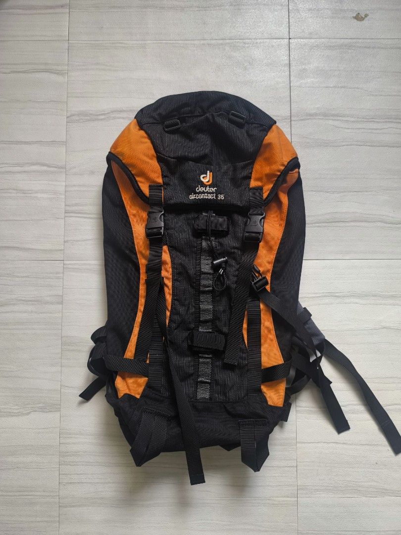 Deuter Aircontact 35 Backpack (Category: Backpacks) located in Talisay. Submitted by jppppppppp (Listing ID 1465858081, Image 1). Description: Deuter Aircontact 35 Actual Dimensions W 15" L 28" Thickness 7" Japan Surplus Source In Very Good Condition Expired Waterproofing 1️⃣9️⃣9️⃣0️⃣+SF 09472849954.