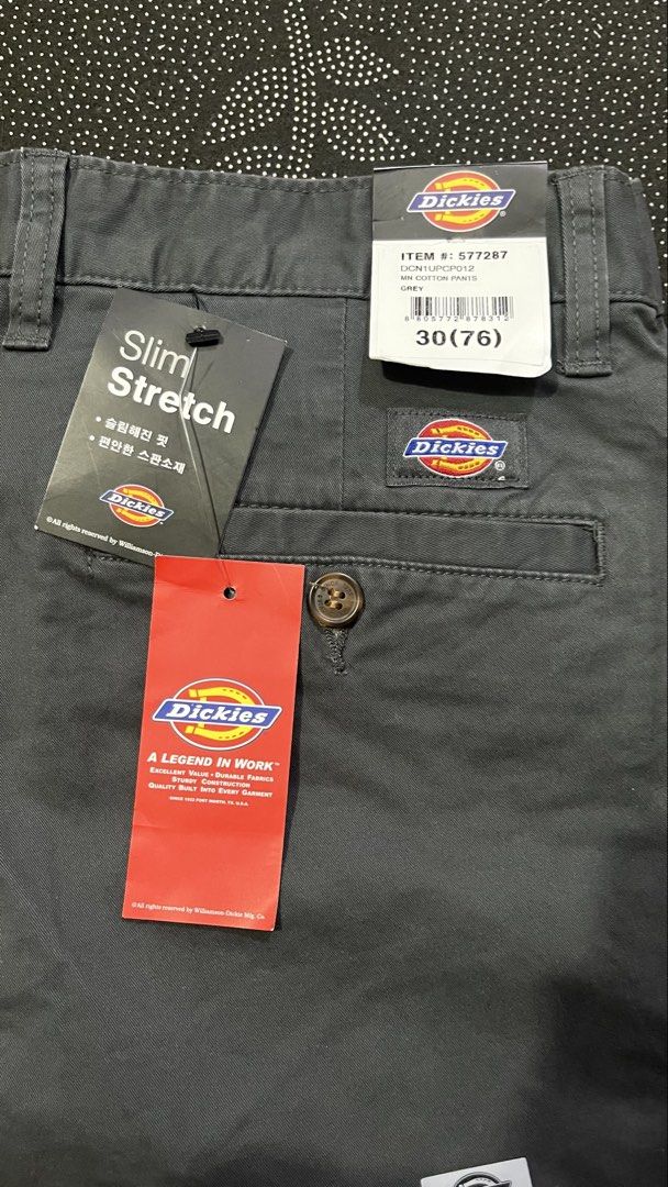 Dickies slim-stretch trousers (Category: Trousers) located in Porac. Submitted by macky.ron (Listing ID 1465800729, Image 3). Description: Length:41 Waist: 30 Condition: Excellent Color rate: 10/10 Issue (s): none Complete Tags.