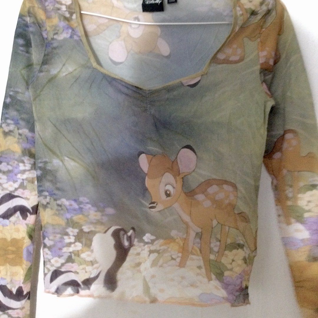 Y2K Disney Bambi Meshed Cropped Longsleeves (Category: Longsleeves) located in Binangonan. Submitted by ininnep (Listing ID 1465932004, Image 3). Description: Disney Bambi Meshed Cropped Longsleeves. 350+SF Dimes L - 18.5 W - 14.5 Dm for offers..