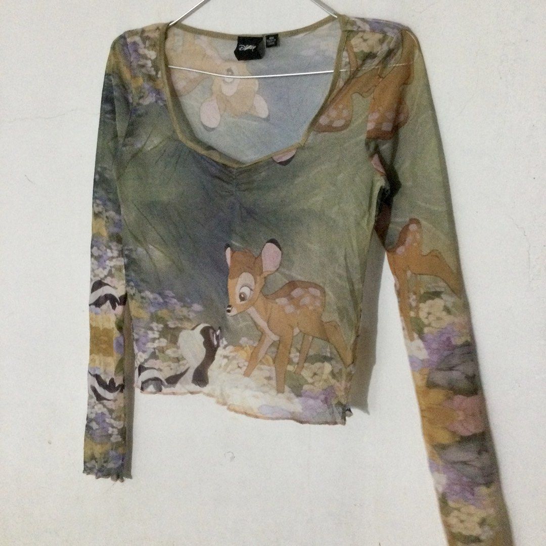 Y2K Disney Bambi Meshed Cropped Longsleeves (Category: Longsleeves) located in Binangonan. Submitted by ininnep (Listing ID 1465932004, Image 2). Description: Disney Bambi Meshed Cropped Longsleeves. 350+SF Dimes L - 18.5 W - 14.5 Dm for offers..