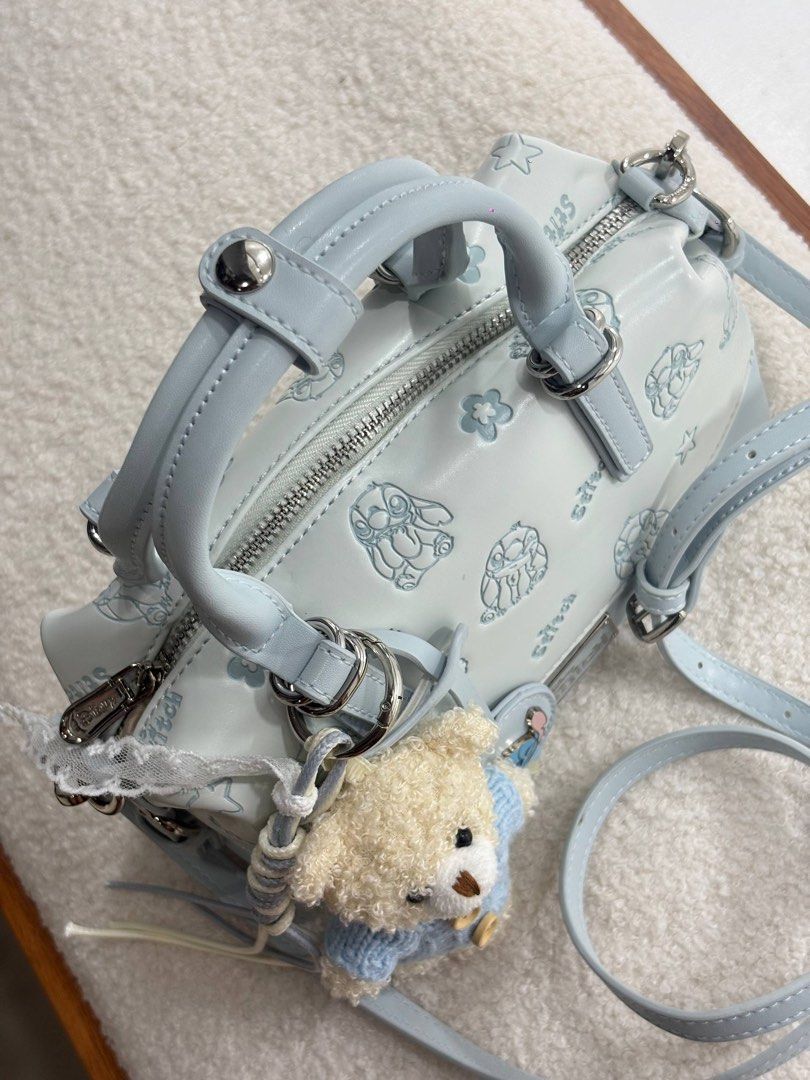 Disney Stitch Bag (Auth) (Category: Cross-body Bags) located in Manila. Submitted by whimsy.finds (Listing ID 1465769983, Image 2). Description: Free Charms Payment first basis via Gcash / Maribank / Maya Ship via Lalamove / JNT *No rush shipping *Open for bulk order.