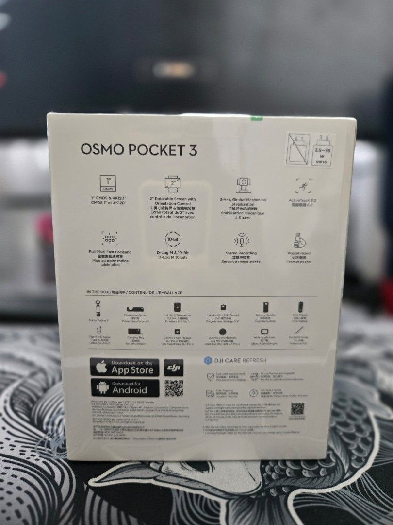 DJI Osmo Pocket 3 Creator Combo (Category: Video Cameras) located in Manila. Submitted by emenel (Listing ID 1465763656, Image 2). Description: - Condition: Brand new, unopened, and still sealed in original retail box - Model: DJI Osmo Pocket 3 Creator Combo - Camera: 1-inch CMOS sensor with stunning 4K120fps video recording - Display: Convenient 2-inch rotatable touchscreen - Complete Creator Combo Kit: Includes battery handle, DJI Mic 2 transmi