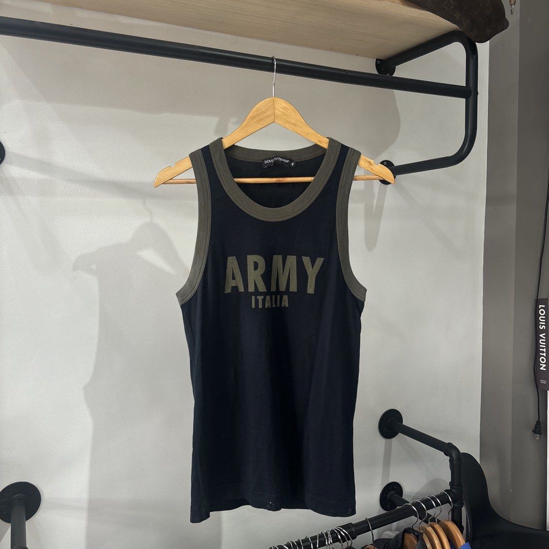 Dolce & Gabbana Army Italia Sando (Category: Swim Top & Rash Guards) located in Bambang. Submitted by heats777 (Listing ID 1465826485, Image 2). Description: Excellent condition No issue Size: Best fit to Medium mens.