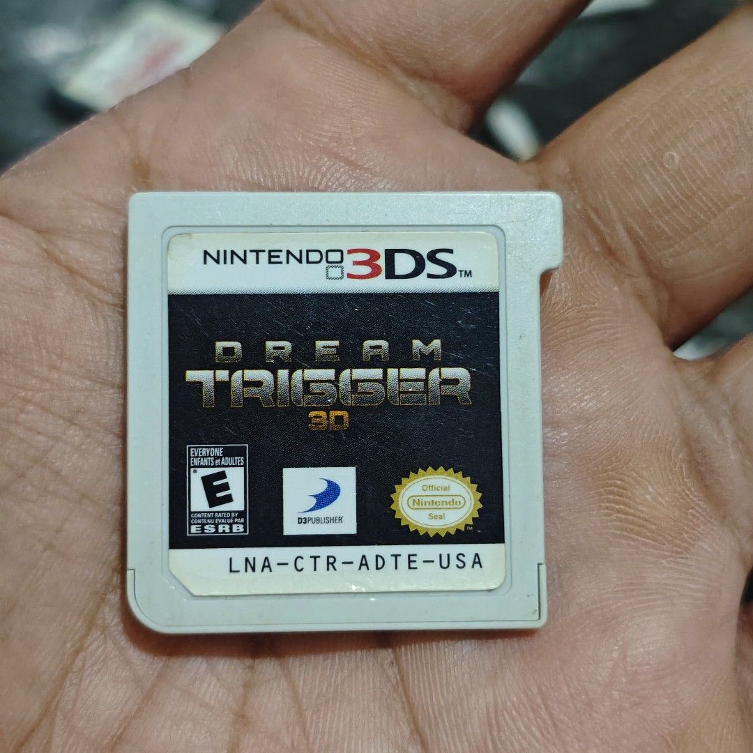 Dream Trigger 3D 3DS Game (Category: Nintendo) located in Quezon City. Submitted by shopme_gadget30 (Listing ID 1465921627, Image 1). Description: kindly read the details first for sale fixed price Good Condition tested and working game card only compatible to Nintendo 3ds/DS usa region qc area meet up: sm north shipping fee must shoulder by the buyer via lalamove or grab payment: bdo/gcash happy gaming everyone.