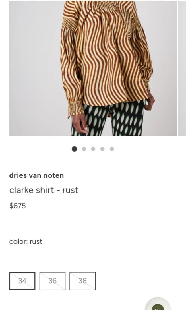dries van noten clarke shirt - rust (Category: Luxury Apparel) located in Bayombong. Submitted by jeffreybee (Listing ID 1465793200, Image 1). Description: authentic free size size 36 on tag no flaws.