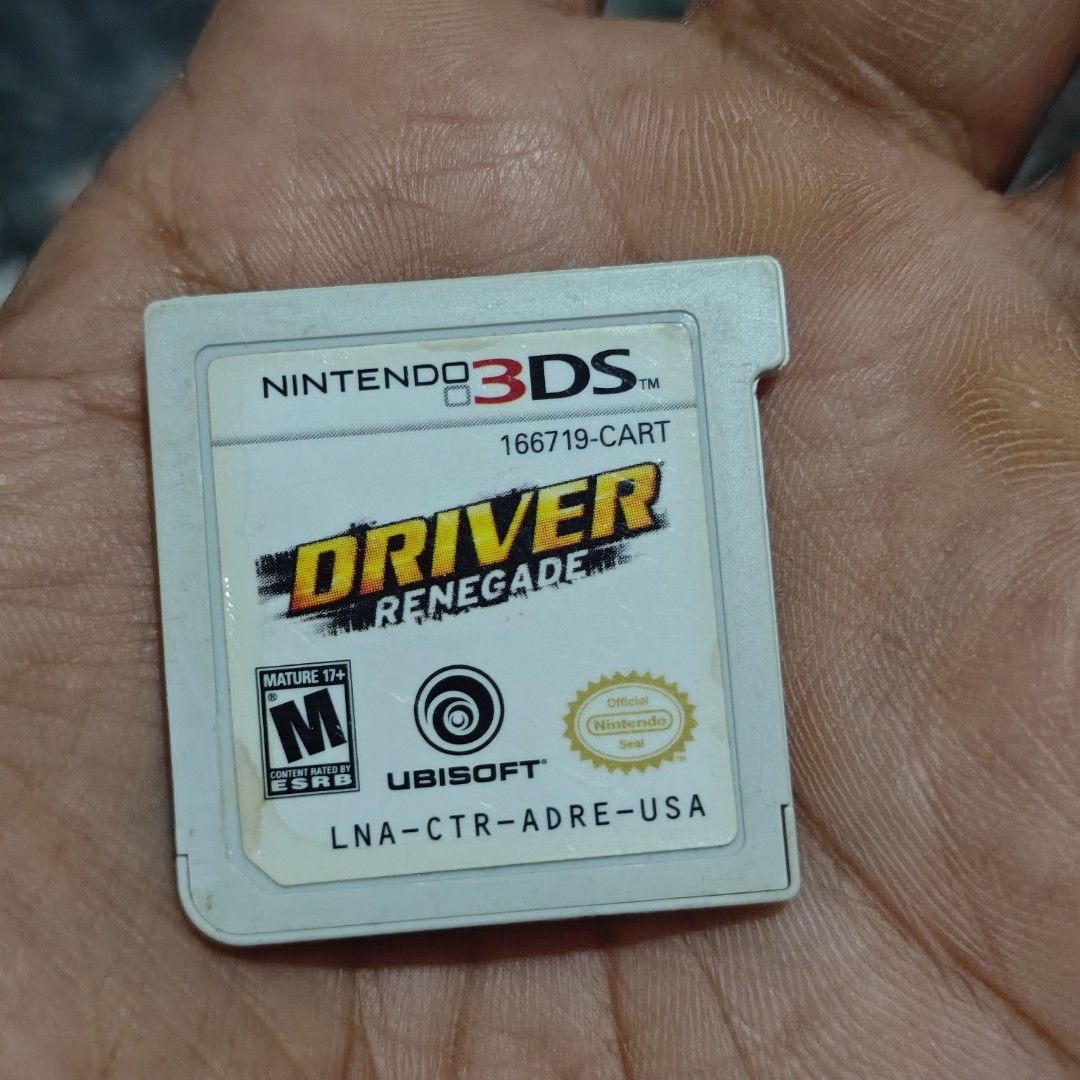 Driver Renegade 3DS Game (Category: Nintendo) located in Quezon City. Submitted by shopme_gadget30 (Listing ID 1465922015, Image 1). Description: kindly read the details first for sale fixed price Good Condition tested and working game card only compatible to Nintendo 3ds/DS usa region qc area meet up: sm north shipping fee must shoulder by the buyer via lalamove or grab payment: bdo/gcash happy gaming everyone.