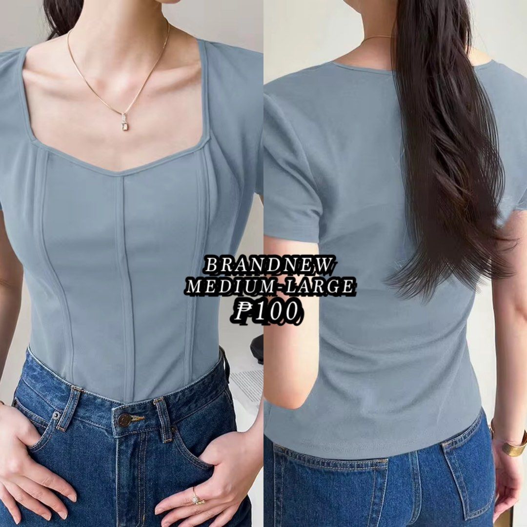 DUSTY BLUE CORSET TOP (Category: Others Tops) located in Taguig. Submitted by jane.klosette (Listing ID 1465810509, Image 1). Description: BRANDNEW Delivery via Lalamove, payment first. 📍 Taguig.