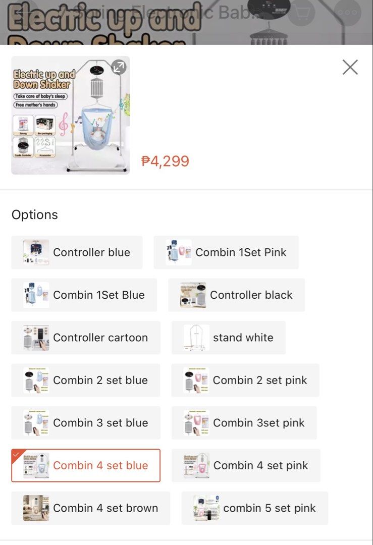 Electric Baby Cradle with Bluetooth and Remote Control (Category: Cots & Cribs) located in Zamboanga. Submitted by patootie_ (Listing ID 1465835260, Image 2). Description: Hands-free duyan! 🪽 Color: Blue with a sturdy white stand Includes: Breathable mesh hammock (blue), springs, and electronic controller unit Smart Features: Bluetooth connectivity, remote control, and ultra-quiet motor Customizable: 9 speed levels and adjustable timer (15, 30, 