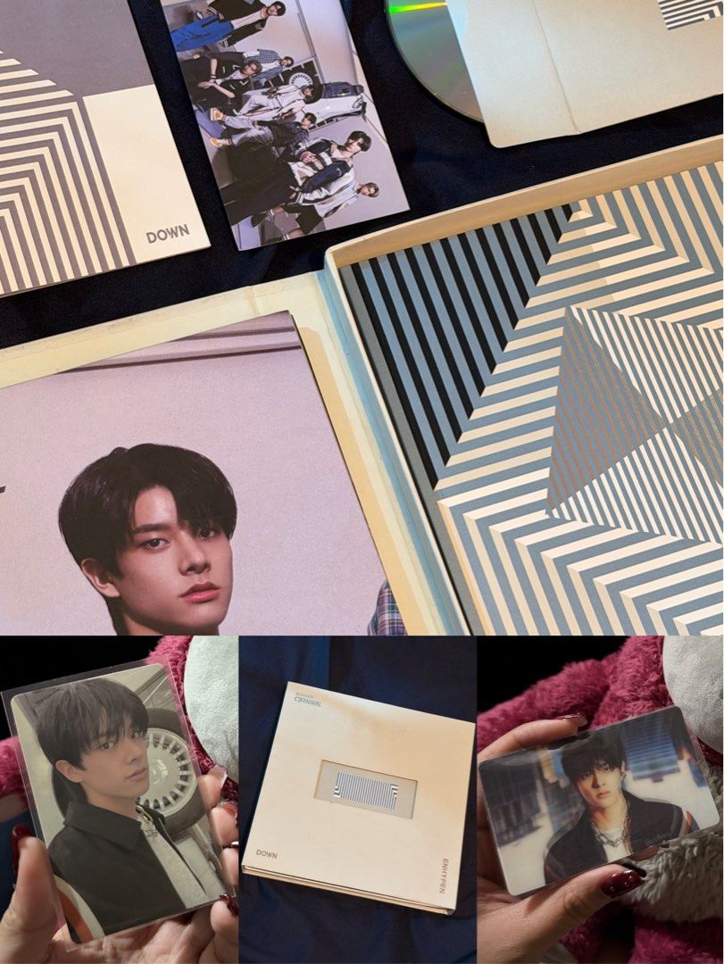 ENHYPEN Border : Carnival Down Version Album with Jake PC Set (Category: K-Wave Merchandise) located in Quezon City. Submitted by lasqty (Listing ID 1465899467, Image 1). Description: - Album: ENHYPEN Border: Carnival (Down Version) - Inclusions: Photobook, CD, and lyric book - Photocards: Includes 2 Jake photocards - Perfect for Engenes and photocard collectors!.