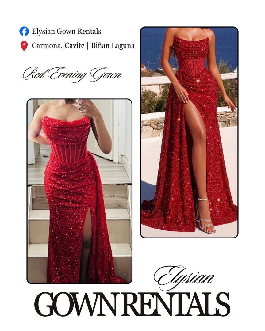 EVENING GOWN FOR RENT (Category: Evening dresses & gowns) located in Carmona. Submitted by rgys_ (Listing ID 1465854232, Image 1). Description: EVENING GOWN FOR RENT👗💃 3 days rent for only 1,000 ✨ with clutch bag 👝 .