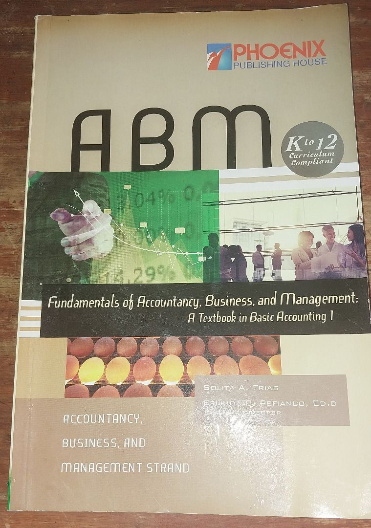 FABM 1 Book Accounting Book SHS (Category: Textbooks) located in Muntinlupa City. Submitted by aniel92 (Listing ID 1465761122, Image 1). Description: Mas ba need book na need ng mga ABM accounting student future CPA for Senior High Grade 11 requirements for school.