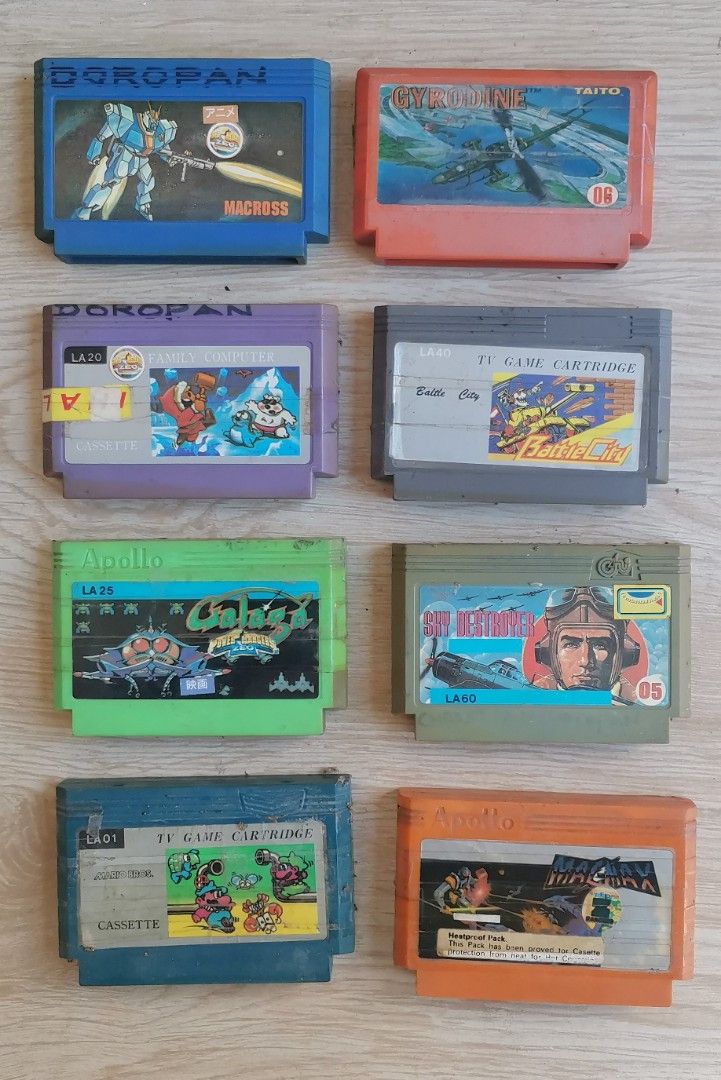 Family computer cartridges vintage (Category: Others) located in Botolan. Submitted by weirdconnectioncollectibles (Listing ID 1465860526, Image 1). Description: For sale Bala ng Family computer Take all 8pcs 2500 Free ship nationwide via j&t *as is condition *personal owned elementary years.
