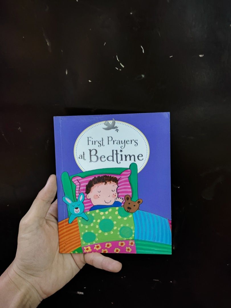 First Prayers at Bedtime – Children's Hardcover Book (Category: Textbooks) located in Manila. Submitted by warmshark.1ae1ea (Listing ID 1465866394, Image 1). Description: First Prayers at Bedtime children's hardcover book. A sweet collection of simple bedtime prayers for children, with colorful illustrations. Pre-owned condition with some signs of storage/use. Good for children, parents, or as a small gift. 📍 Manila Meet-up / Lalamove available.