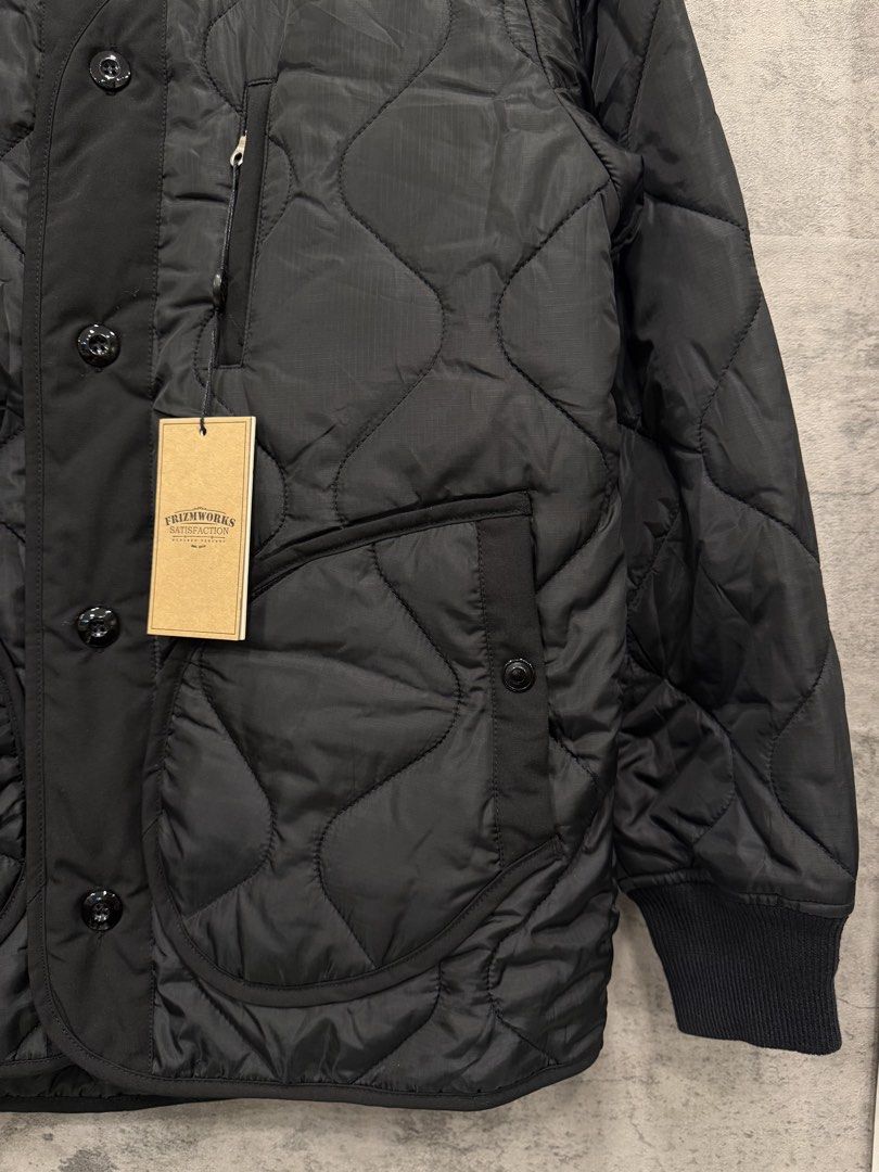 FRIZMWORKS - FW21 - M65 FIELD LINER WORK JACKET (Category: Coats, Jackets and Outerwear) located in Makati City. Submitted by daboy_ (Listing ID 1465945713, Image 3). Description: Size: Large Condition: New Made in: China Material: 100% Polyester Dimensions Width: 22” Length: 28” Sleeves: 25” Shoulder: 17”.