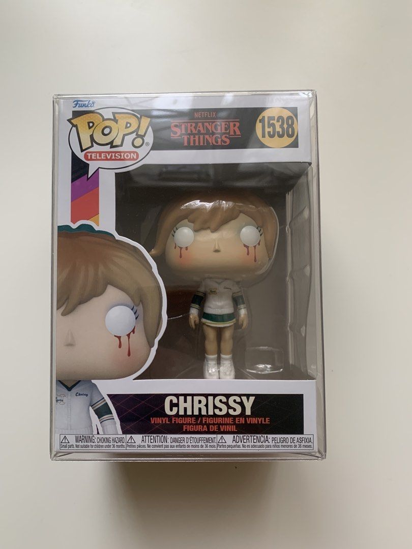 Funko Pop Television Stranger Things Chrissy 1538 Vinyl Figure (Category: Designer & Blind Box Toys) located in Taguig. Submitted by kxtrxnxxxx (Listing ID 1465855421, Image 1). Description: - RFS: Decluttering - with protective box - Figure never taken out of the box ‼️‼️ READ FIRST ‼️‼️ 📦 Delivery within Metro Manila ONLY ⏰ 24-hour reservation only. ❌ NO Orange app checkout ❌ NO Meetups 💵 MOP: GCash, BDO and Unionbank ONLY 📦 Delivery within 