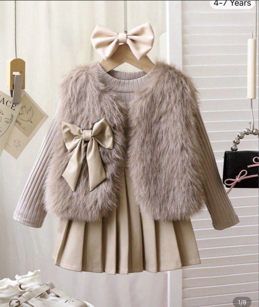 Fur jacket, long sleeves with skirt (Category: Babies & Kids Fashion) located in Quezon City. Submitted by stylebykc (Listing ID 1465774417, Image 1). Description: Used once lang during our Japan trip Perfect for your kids ootd .